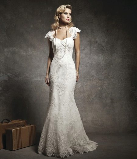 Mermaid Wedding Dress with Pearl Thread