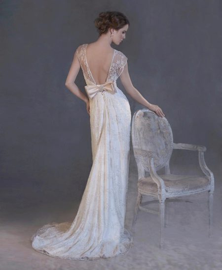 Straight Long Wedding Dress with Train