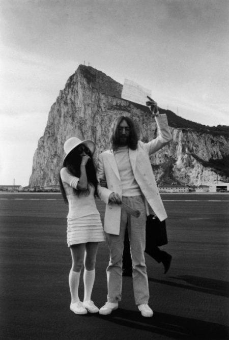 Short Yoko Ono Wedding Dress