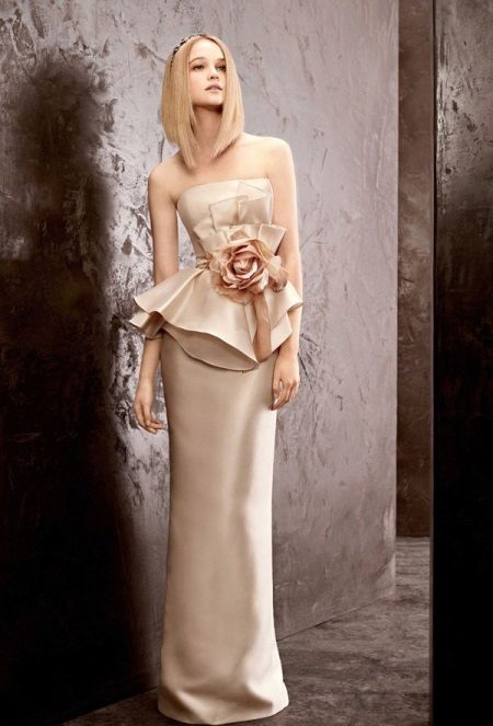 Summer peplum wedding dress