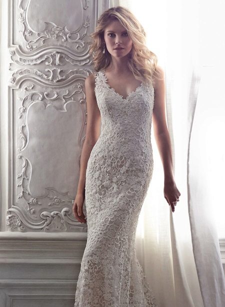 Lace Straight Wedding Dress