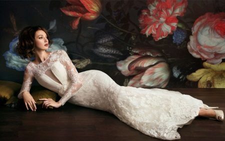 Openwork sexy wedding dress
