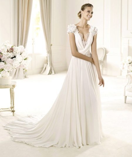 Short Sleeve Wedding Dress