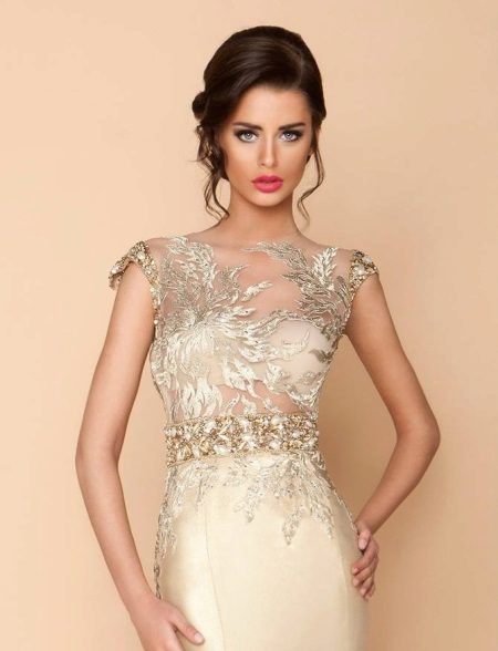 Wedding dress with applique