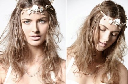 Woven braids in a boho hairstyle