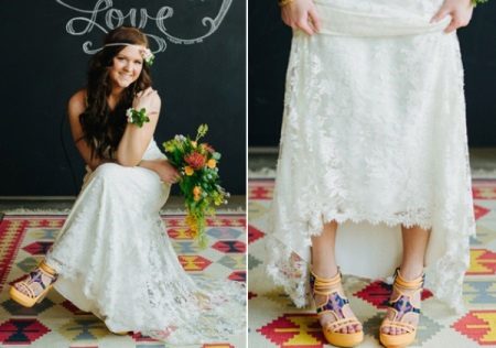 Boho wedding dress shoes