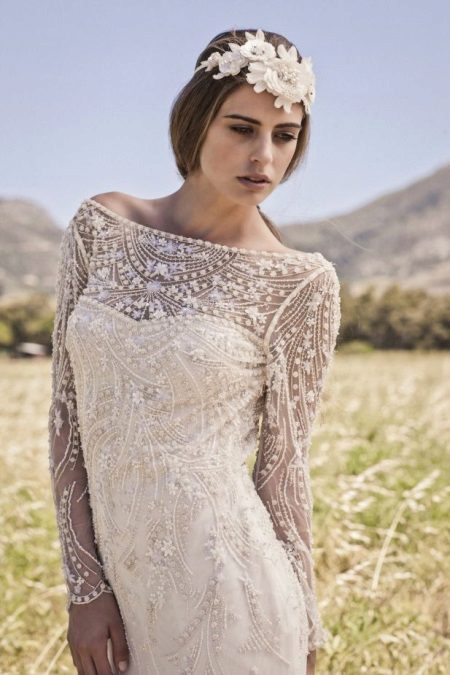 Types of bohemian style wedding dress