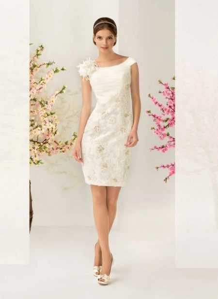 Wedding dress midi sheath