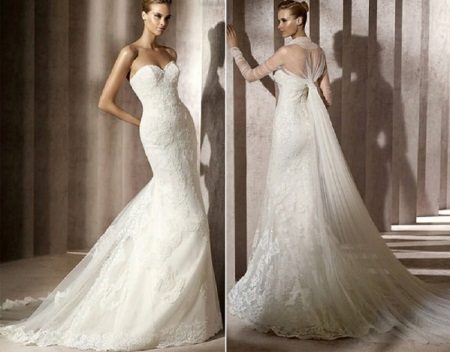 Trasformer Wedding Dress with Cape Train