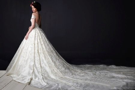 Long Train Wedding Dress