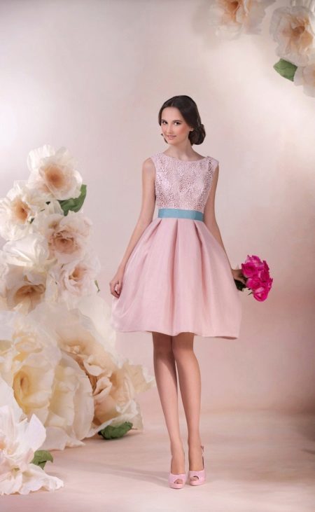 Short Dragonfly Wedding Dress Pink