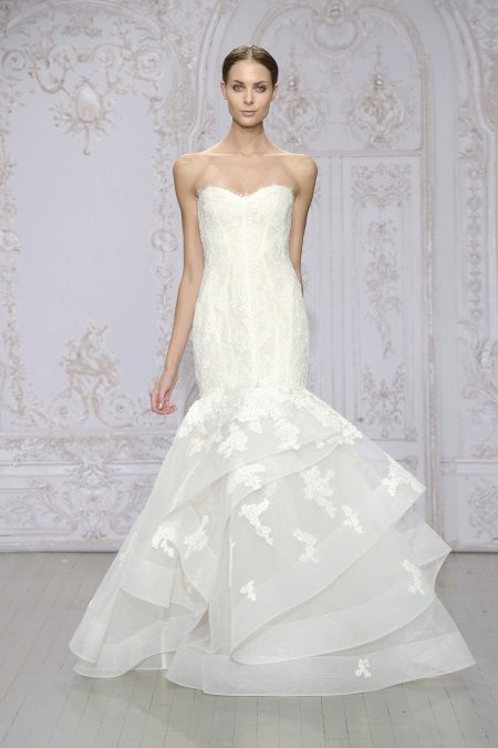 Monique Lhuillier Flounce Wedding Dress