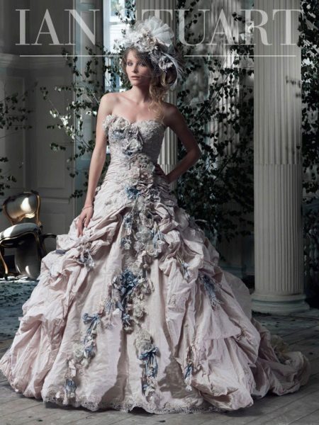 Ian Stuart Wedding Dress with Flowers