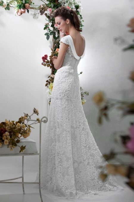 Partially open back wedding dress by Papilio