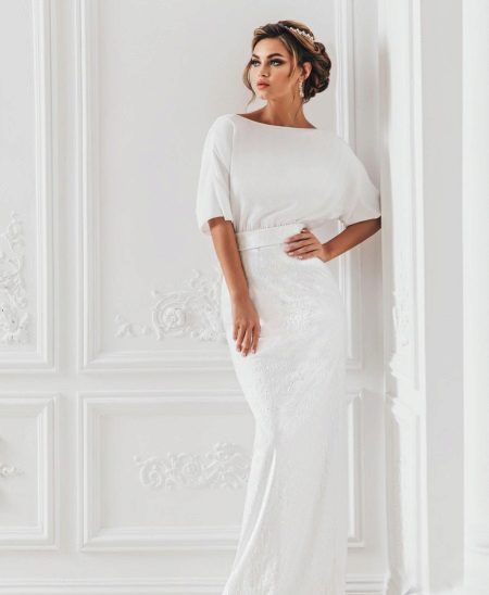 Trouwjurk met gesloten teen