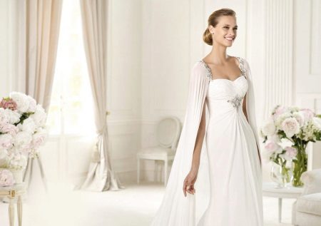 Wedding dress with wrap