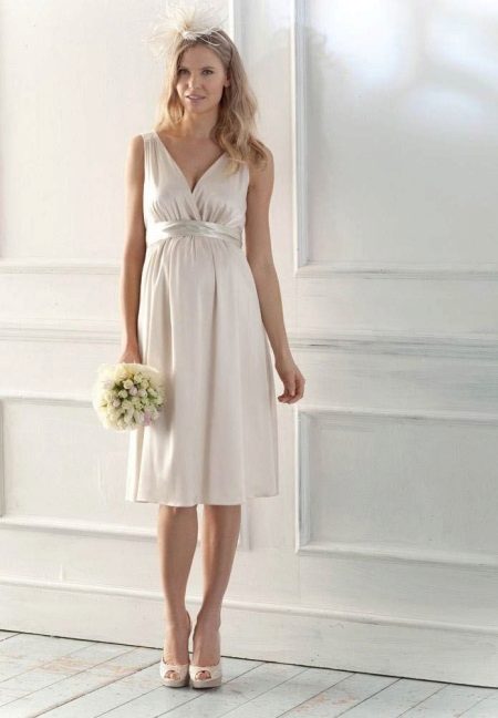 Empire Style Short Maternity Wedding Dress