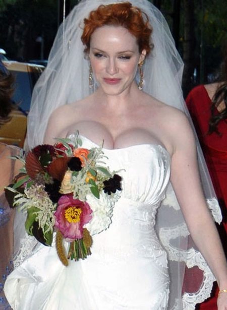 Christina Hendricks Wedding Dress