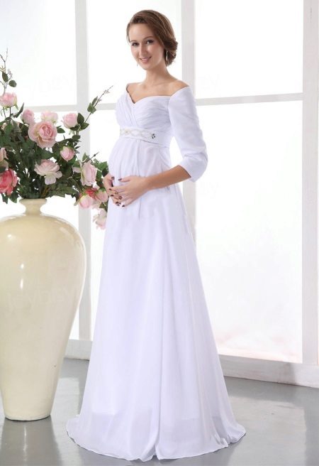 Greek style wedding dress closed