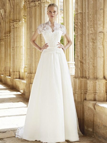 Short Sleeve Wedding Dress