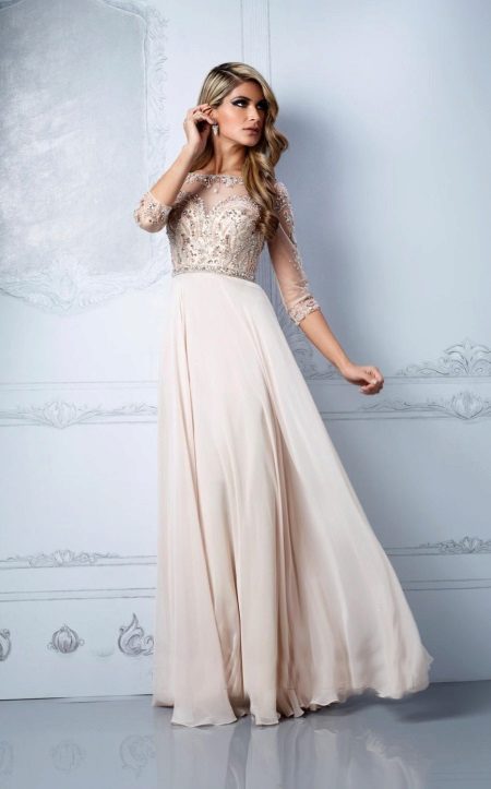 Dark Beige Evening Dress