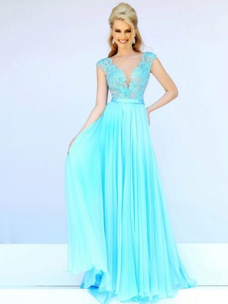 Evening dress turquoise