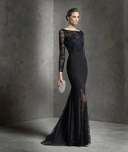 Pronovias Black Evening Dress