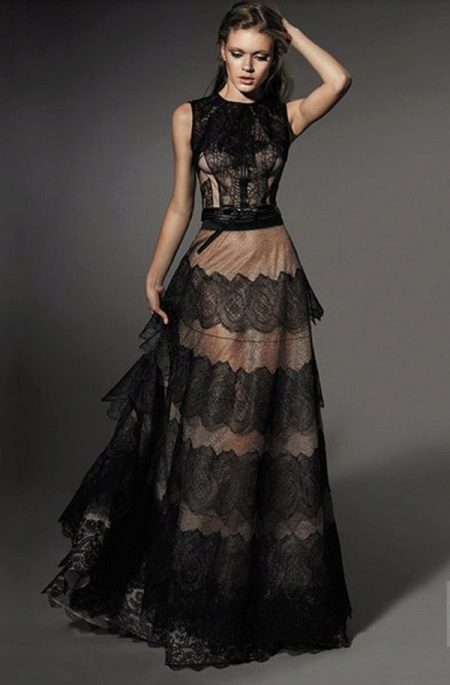 Yolan cris Lace Evening Dress