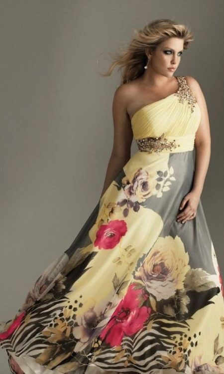 One-shoulder evening sundress