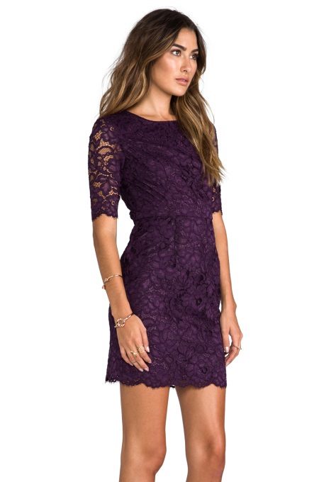 Lace purple dress