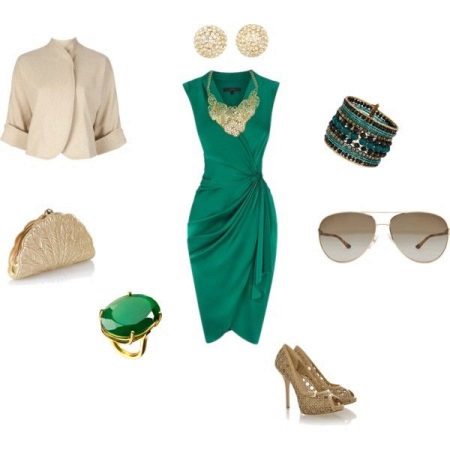 Accessories for an emerald dress