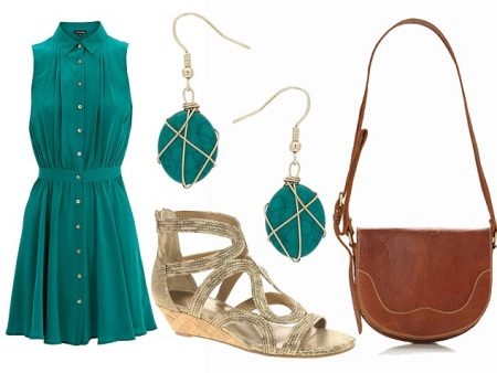 Accessories for an emerald dress