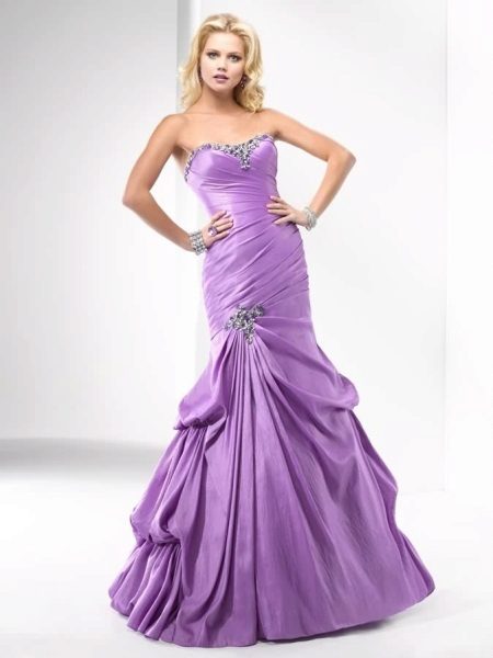 Evening lilac dress mermaid