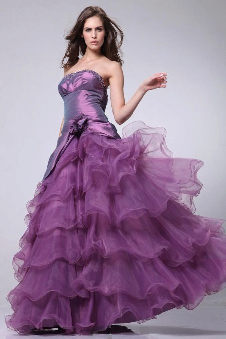 Lilac princess evening gown