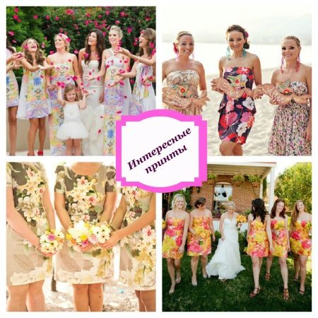 Colorful dresses for bridesmaids