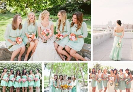 Mint dresses for bridesmaids