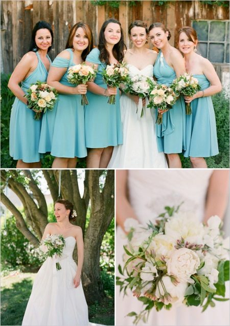 Blue bridesmaid dresses