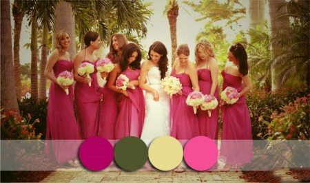 Pink bridesmaid dresses
