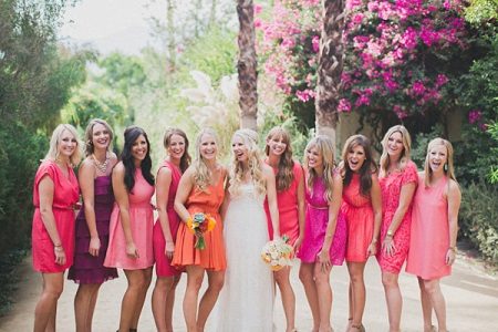 Pink bridesmaid dresses