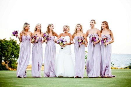 Light lilac dresses for bridesmaids