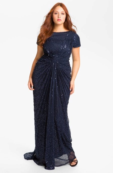 Full drapery evening gown