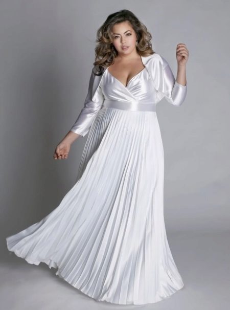 Satin full evening gown