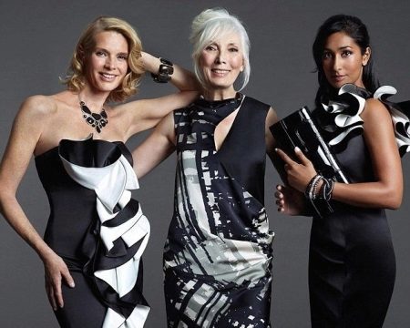 50-year-old evening dresses with frill for women