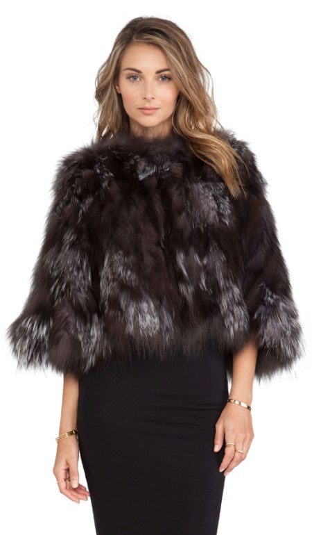 Fur cape for evening dress for women 50 years
