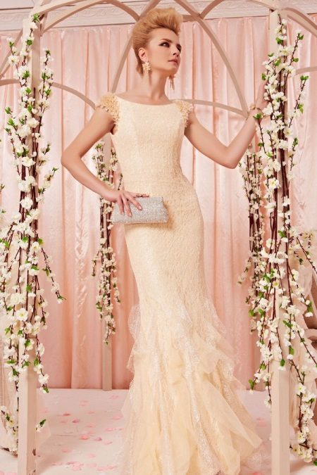 black guipure evening dress