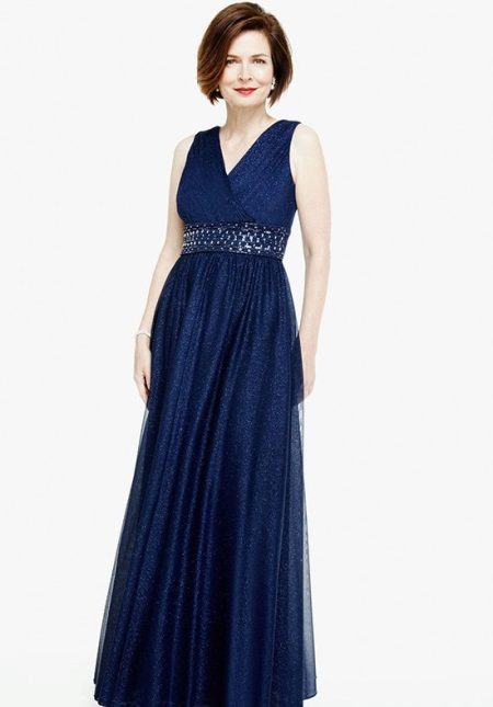 Evening dress blue for mom of the groom