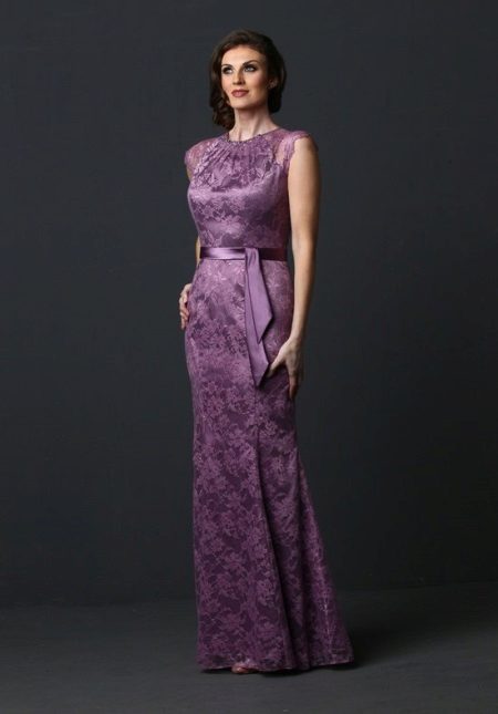 Purple evening dress for mom of the groom