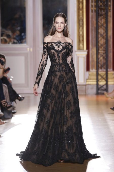 Floor-length evening dress with sleeves from Zuhair Murad