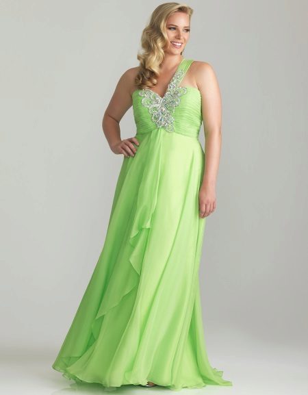 Green dress for overweight