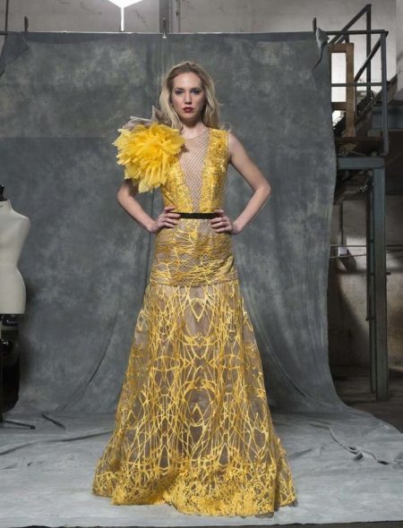 Nude Illusion Evening Dress